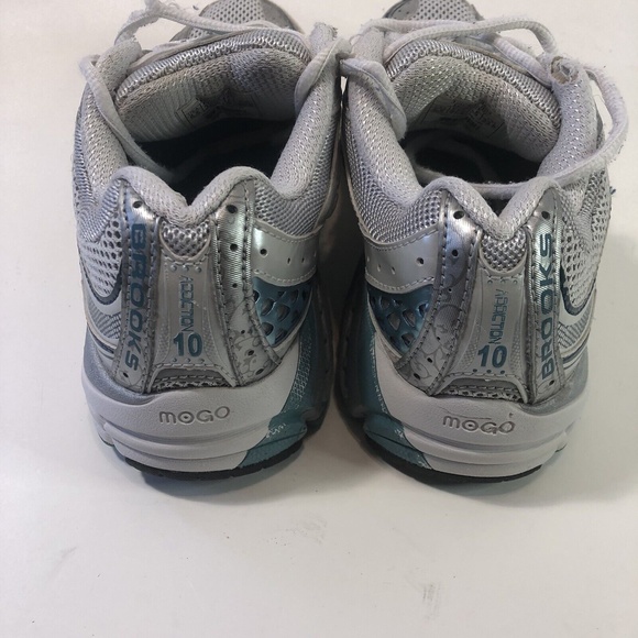 Brooks addiction 10 Womens Running Shoes Size 6.5 White/silver/teal, 1200941B464 - Picture 3 of 9